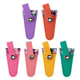 Maxbell Crafts Scissors Case PU Leather Sewing Tool Embroidery Scissors Storage Case Violet