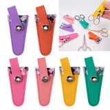Maxbell Crafts Scissors Case PU Leather Sewing Tool Embroidery Scissors Storage Case Violet