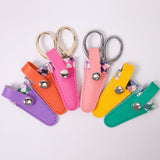 Maxbell Crafts Scissors Case PU Leather Sewing Tool Embroidery Scissors Storage Case Violet