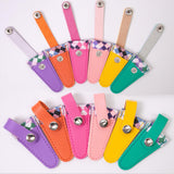 Maxbell Crafts Scissors Case PU Leather Sewing Tool Embroidery Scissors Storage Case Violet
