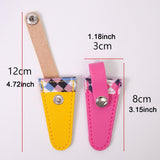 Maxbell Crafts Scissors Case PU Leather Sewing Tool Embroidery Scissors Storage Case Violet