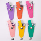 Maxbell Crafts Scissors Case PU Leather Sewing Tool Embroidery Scissors Storage Case Violet