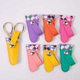 Maxbell Crafts Scissors Case PU Leather Sewing Tool Embroidery Scissors Storage Case Violet