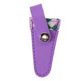 Maxbell Crafts Scissors Case PU Leather Sewing Tool Embroidery Scissors Storage Case Violet