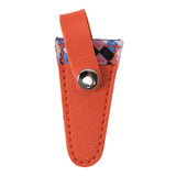 Maxbell Crafts Scissors Case PU Leather Sewing Tool Embroidery Scissors Storage Case Orange