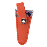 Maxbell Crafts Scissors Case PU Leather Sewing Tool Embroidery Scissors Storage Case Orange