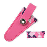 Maxbell Crafts Scissors Case PU Leather Sewing Tool Embroidery Scissors Storage Case Rose Red