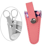 Maxbell Crafts Scissors Case PU Leather Sewing Tool Embroidery Scissors Storage Case Pink