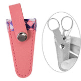 Maxbell Crafts Scissors Case PU Leather Sewing Tool Embroidery Scissors Storage Case Pink
