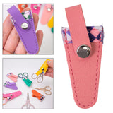 Maxbell Crafts Scissors Case PU Leather Sewing Tool Embroidery Scissors Storage Case Pink