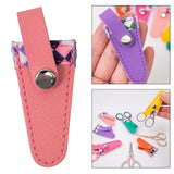Maxbell Crafts Scissors Case PU Leather Sewing Tool Embroidery Scissors Storage Case Pink