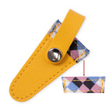Maxbell Crafts Scissors Case PU Leather Sewing Tool Embroidery Scissors Storage Case Yellow