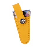 Maxbell Crafts Scissors Case PU Leather Sewing Tool Embroidery Scissors Storage Case Yellow