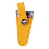 Maxbell Crafts Scissors Case PU Leather Sewing Tool Embroidery Scissors Storage Case Yellow