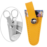 Maxbell Crafts Scissors Case PU Leather Sewing Tool Embroidery Scissors Storage Case Yellow