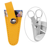 Maxbell Crafts Scissors Case PU Leather Sewing Tool Embroidery Scissors Storage Case Yellow