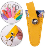 Maxbell Crafts Scissors Case PU Leather Sewing Tool Embroidery Scissors Storage Case Yellow