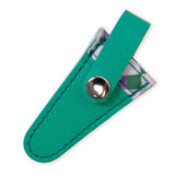 Maxbell Crafts Scissors Case PU Leather Sewing Tool Embroidery Scissors Storage Case Green