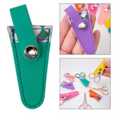 Maxbell Crafts Scissors Case PU Leather Sewing Tool Embroidery Scissors Storage Case Green