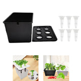 Maxbell Hydroponics Growing System Kit Convenient Sturdy for Parterre Garden Balcony Black