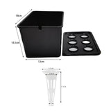 Maxbell Hydroponics Growing System Kit Convenient Sturdy for Parterre Garden Balcony Black