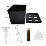 Maxbell Hydroponics Growing System Hydroponics Grower Kit for Hotel Parterre Balcony Black