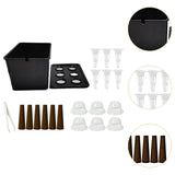 Maxbell Hydroponics Growing System Hydroponics Grower Kit for Hotel Parterre Balcony Black