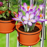 Maxbell Hanging Railing Planter Flower Pot Holder Round for Patio Indoor and Outdoor