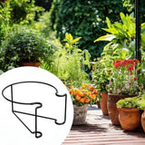 Maxbell Hanging Railing Planter Flower Pot Holder Round for Patio Indoor and Outdoor