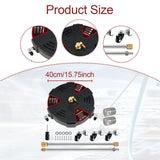 15.75" Pressure Washer Surface Cleaner Attachment for Sidewalk Concrete Deck