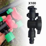 Maxbell 100Pcs Drip Irrigation Tubing Coupling Fittings Practical Drip Nut Lock