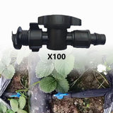 Maxbell 100Pcs Drip Irrigation Tubing Coupling Fittings Practical Drip Nut Lock