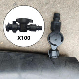 Maxbell 100Pcs Drip Irrigation Tubing Coupling Fittings Practical Drip Nut Lock
