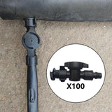 Maxbell 100Pcs Drip Irrigation Tubing Coupling Fittings Practical Drip Nut Lock