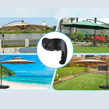 Maxbell Patio Umbrella Accessory Sturdy Parasol Shaker Armrest for Beach Deck Picnic Black