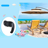 Maxbell Patio Umbrella Accessory Sturdy Parasol Shaker Armrest for Beach Deck Picnic Black