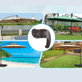 Maxbell Patio Umbrella Accessory Sturdy Parasol Shaker Armrest for Beach Deck Picnic Brown