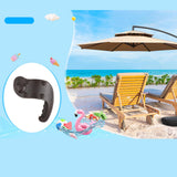 Maxbell Patio Umbrella Accessory Sturdy Parasol Shaker Armrest for Beach Deck Picnic Brown