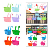 Maxbell 4x Hanging Flower Pots Bucket Plant Pots for Courtyard Indoor Outdoor Garden Style A