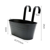 Maxbell 4x Hanging Flower Pots Bucket Plant Pots for Courtyard Indoor Outdoor Garden Style A