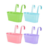 Maxbell 4x Hanging Flower Pots Bucket Plant Pots for Courtyard Indoor Outdoor Garden Style A