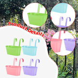 Maxbell 4x Hanging Flower Pots Bucket Plant Pots for Courtyard Indoor Outdoor Garden Style A