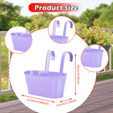 Maxbell 4x Hanging Flower Pots Bucket Plant Pots for Courtyard Indoor Outdoor Garden Style A
