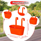 Maxbell 4x Hanging Flower Pots Bucket Plant Pots for Courtyard Indoor Outdoor Garden Style B