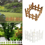 Maxbell 4x Christmas Tree Fences Sturdy Garden Picket Fences for Pets Family Holiday Coffee color