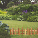 Maxbell 4x Christmas Tree Fences Sturdy Garden Picket Fences for Pets Family Holiday Coffee color