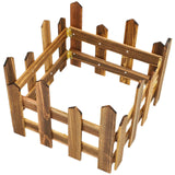 Maxbell 4x Christmas Tree Fences Sturdy Garden Picket Fences for Pets Family Holiday Coffee color