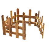 Maxbell 4x Christmas Tree Fences Sturdy Garden Picket Fences for Pets Family Holiday Coffee color