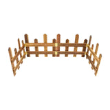 Maxbell 4x Christmas Tree Fences Sturdy Garden Picket Fences for Pets Family Holiday Coffee color