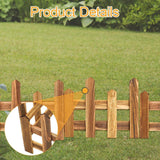 Maxbell 4x Christmas Tree Fences Sturdy Garden Picket Fences for Pets Family Holiday Coffee color